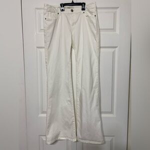 CAbi Women's white wide leg size 10